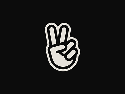 Peace fingers hand peace sign sticker