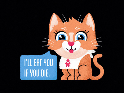 Harsh Reality cat cute death eat kitten kitty texture