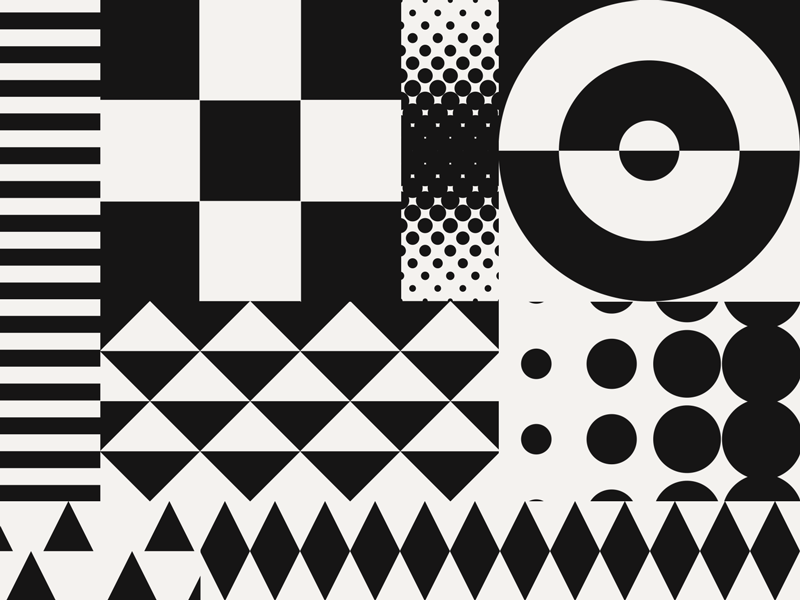 Patternicity No. 1 animation black white halftone illustration motion pattern shapes