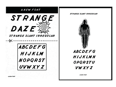 Strange Slant Irregular display font font free font grunge illustration photocopy printmaking texture type type design type usage typographic