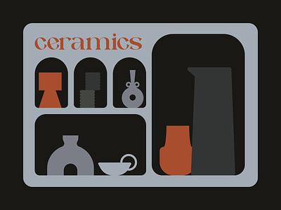 Ceramics adobe illustrator clay colors colours creative design fontdesign graphicdesign illustration mood palette pottery shapes typefacedesign typface typography