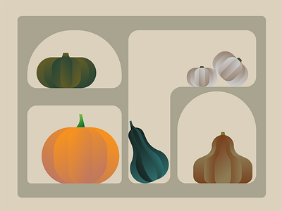 Pumpkins adobe illustrator autumn colors creative design geometric graphics illustration mood palette pumpkins shapes