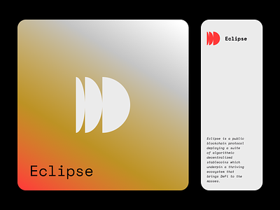 Eclipse adobe illustrator blockchain crypto design figma gradient graphic design identuty logo typography