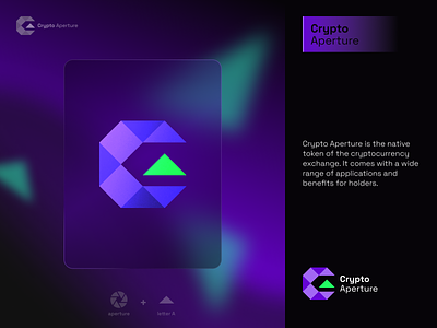 Crypto Aperture adobe illustrator aperture blockchain branding colors creative crypto gradient graphicdesign icon identity logo