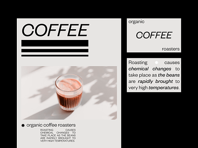 COFFEE BOARD coffee composition creative design figma grid mood stationery typography
