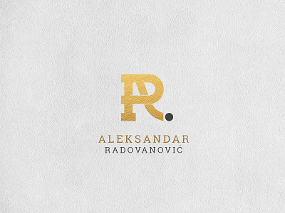 Monogram design for lawer Aleksandar Radovanovic graphic design logo design logotype monogram redesign