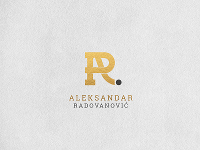 Monogram design for lawer Aleksandar Radovanovic