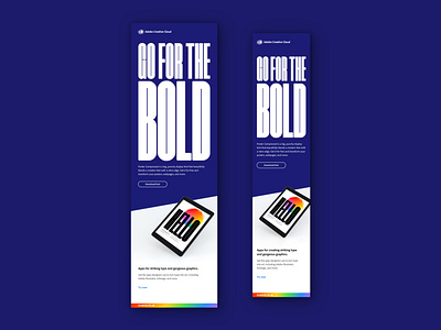 Go for the bold adobe adobe xd blue bold branding color creative cloud design email font gradient illustration illustrator marketing rainbow text type typography