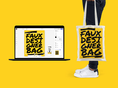 Adobe Express template for Adobe MAX: Faux designer bag