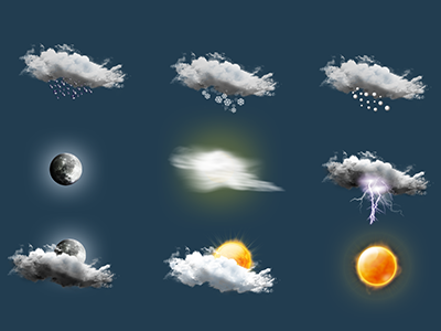 Weather application icons