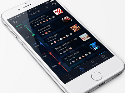 Timeline app concept application mobile plan social timeline