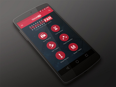 Movie trailers app material redesign android material mobile movie redesign trailer