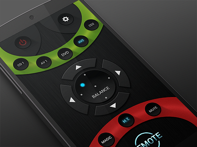 Remote Control Portfolio Dribbble animation app audio dark remote control ux