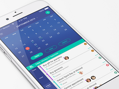 Family Calendar app concept app calendar envent ios mobile planning todo ui