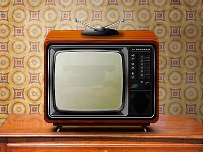 Old TV icon old retro tv vintage