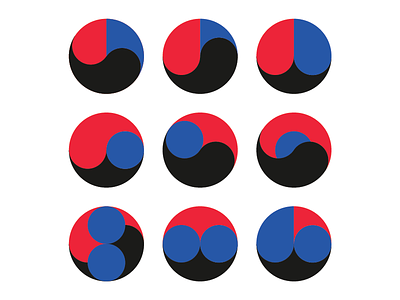 Korean flag variations badge branding bysamuelryu korea logo mark melbourne typography