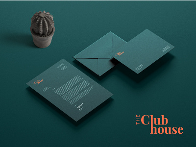 The ClubHouse Full Brand Identity brand brand identity branding branding design business design envelope event event branding event organization letterhead logo logo design logotype minimal typography wordmark