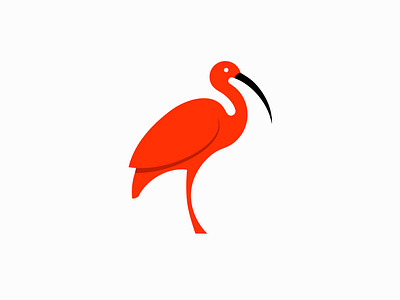 Minimal Ibis logo bird bird logo design ibis logo minimal