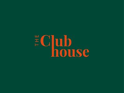 The Clubhouse design logo typography wordmark