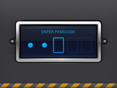 Enter Passcode blue code lock passcode