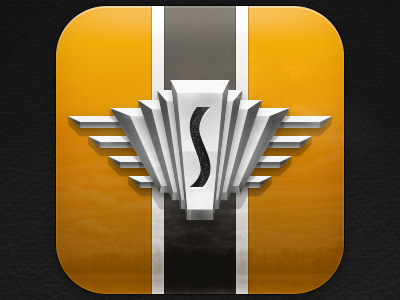 Sideways Racing — Icon art deco dark game gold icon ios yellow