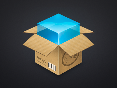 iStat Server 2 Installer icon (WIP #2) blue cardboard icon mac package parcel server