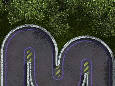 Sideways Racing — Area 1, Level 3 blue concrete game green ios ipad purple racing road trees