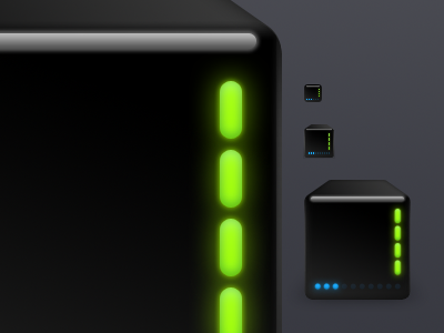 A new Drobo Dashboard icon black drobo green hard drive hdd icon mac