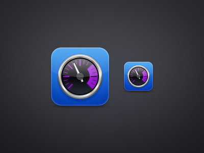 iStat for iPhone: Less contrast on bezel blue icon ios iphone istat purple