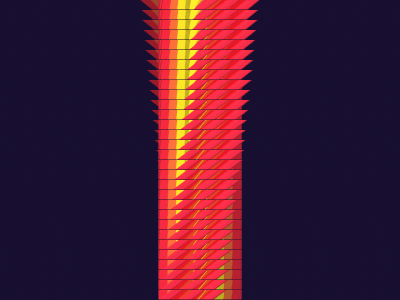 Twisty 3D effect using a 2D image 3d code demoscene processing twist