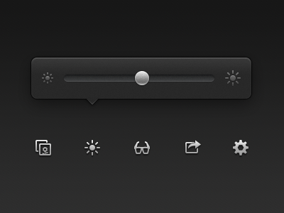 Skala View toolbar icons and popover