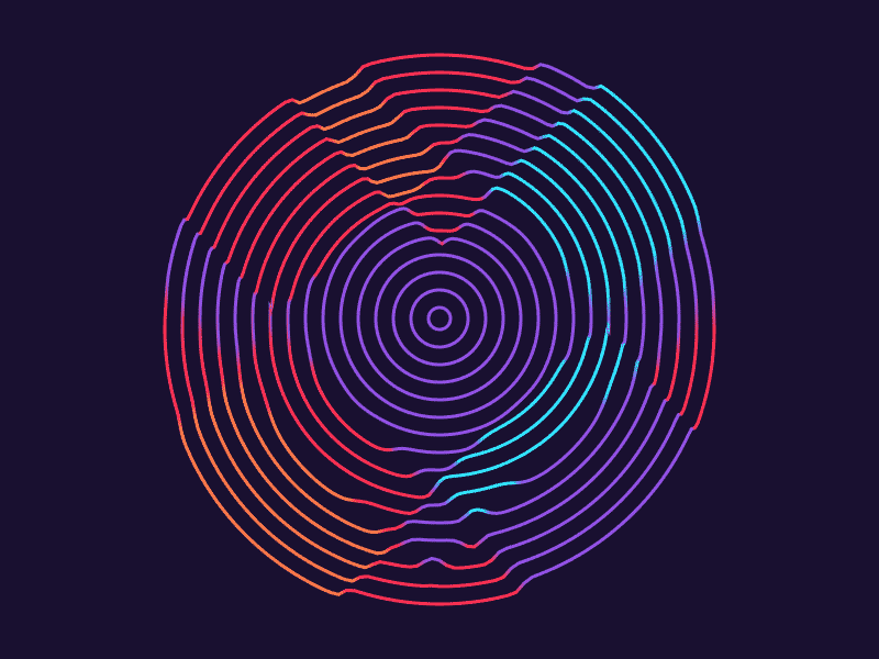 Circle interference animation circle geometric gif processing