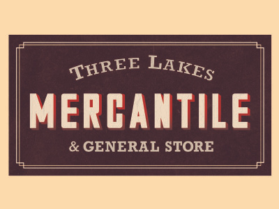 WIP Mercantile Logo signage typography vintage