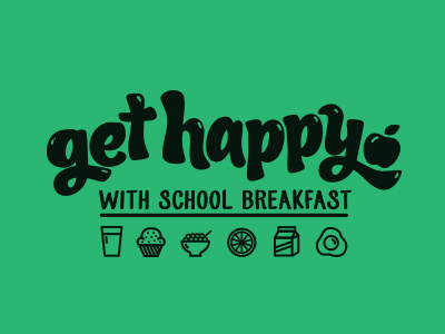 Get Happy breakfast icons kids