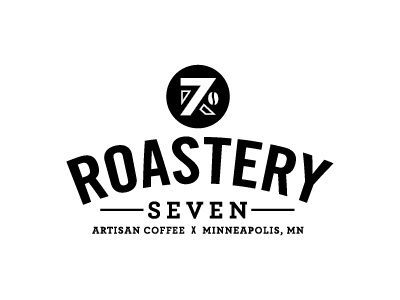 Roastery 7 coffee logo roaster