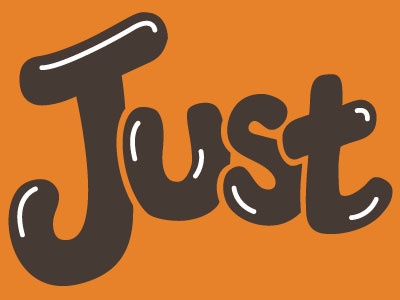 Just One Me bubble reflection typography