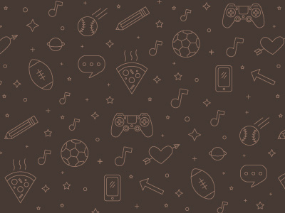Just One Me Pattern icons linework middle school pattern