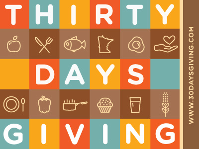 30 Days of Giving giving icons
