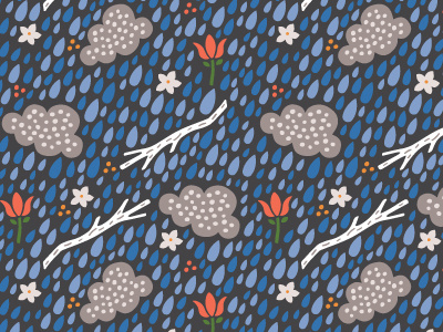 Spring Pattern illustration pattern rain spring