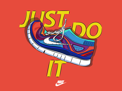 Nike Just Do It branding design digital art digital painting graphic design illustration illustrator nike nike running vector vector art