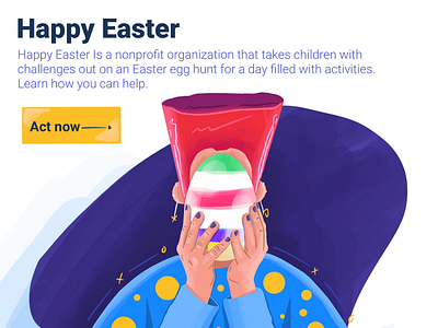 Happy Easter Website Illustration