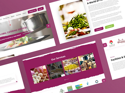 Food Catering Landing Page Mockup