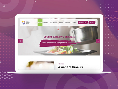 Food Catering Landing Page Mockup