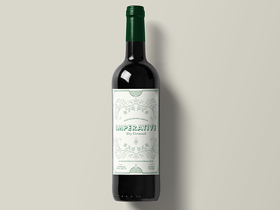 Imperative Dry Vermouth branding label design package design