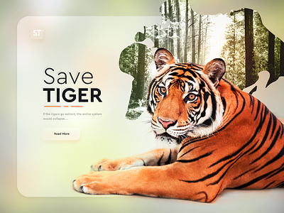 Save Tigers branding design graphic design minimal typography ui ux vector web website