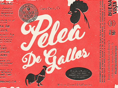 Pelea De Gallos | Option 2 | Stage 5 branding design flat label minimal print screen print typography vector