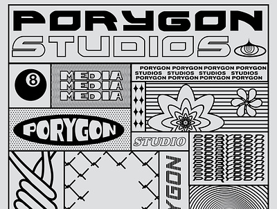 Polygon Studios | Grid T-Shirt branding design illustration logo mexican art minimal screen print typography vector