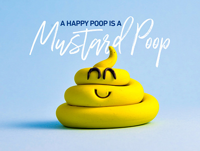 Mustard Clay Poop clay design fun happy illustration poop