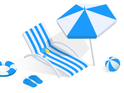 beach table for retirement tool design illustration isometric illustration ui vector