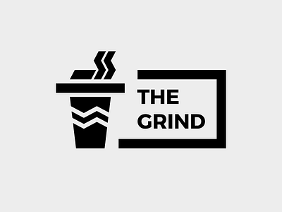 The Grind Logo brand cafe coffee flat graphic design graphics grid icon illustrator logos mark vector